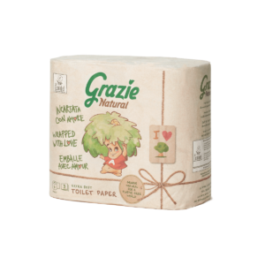 Pack di 4 rotoli di carta igienica con imballo in carta