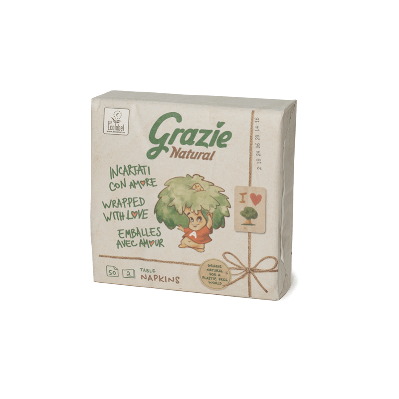 Pack di tovaglioli con imballo in carta